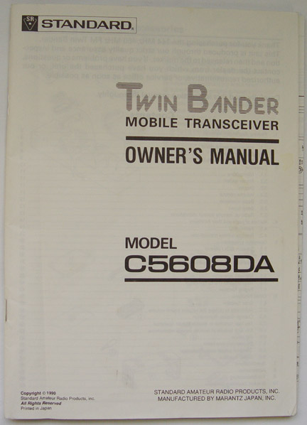 standard c5608da manual